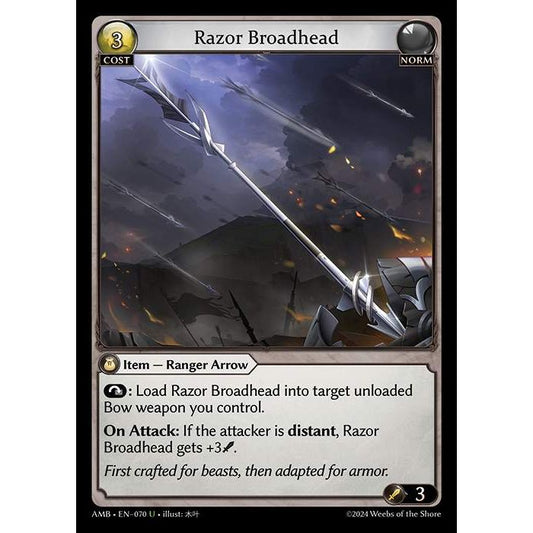 [Norm] Razor Broadhead [AMB070-U]

[Grand Archive TCG]