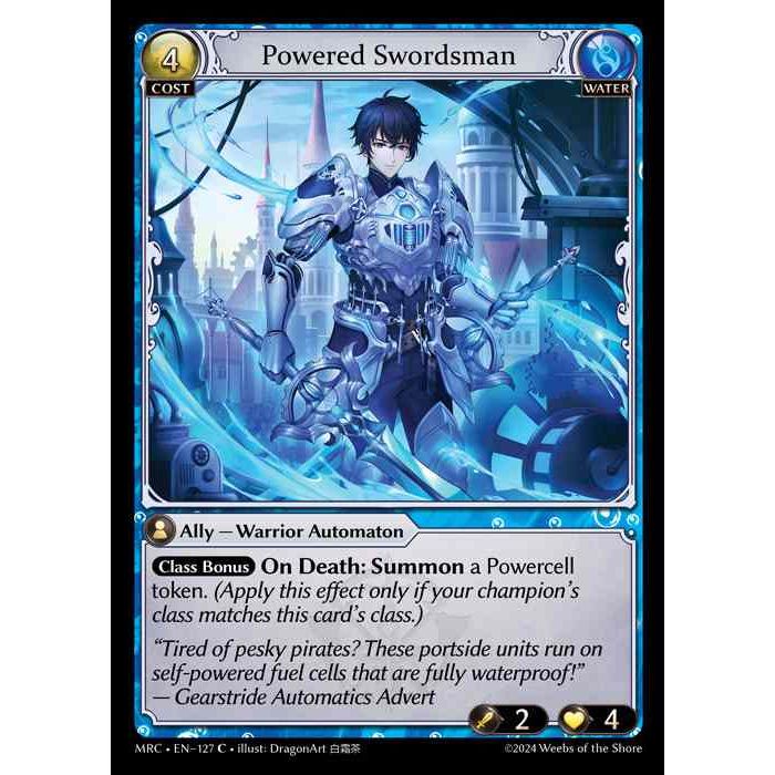 [Alter] 【FOIL】[Water] Powered Swordsman [MRC127-C]  Mercurial Heart Alter Edition - Grand Archive TCG