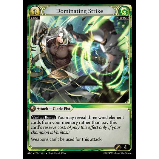 [Alter版] [Wind] Dominating Strike [ALC156-U]

[Grand Archive TCG]