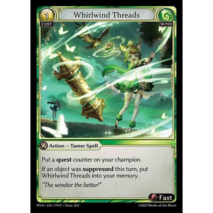 【FOIL】[Wind] Whirlwind Threads [HVN-179-C][Grand Archive TCG]