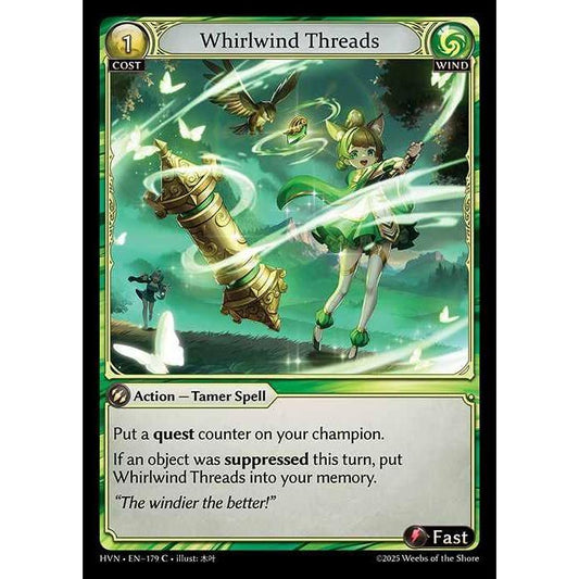 【FOIL】[Wind] Whirlwind Threads [HVN-179-C][Grand Archive TCG]