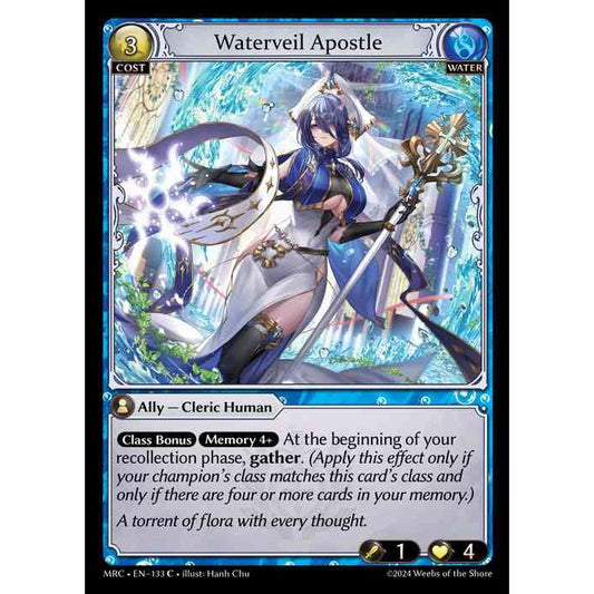 [Alter] [Water] Waterveil Apostle [MRC133-C]  Mercurial Heart Alter Edition - Grand Archive TCG