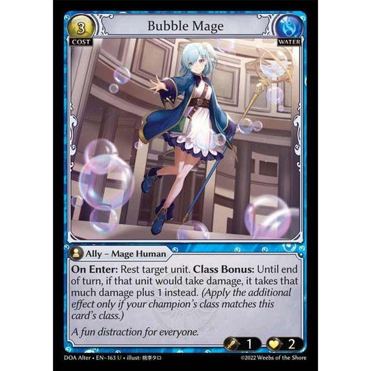 [Alter] 【FOIL】[Water] Bubble Mage [DOA163-U]  Dawn of Ashes Alter Edition - Grand Archive TCG