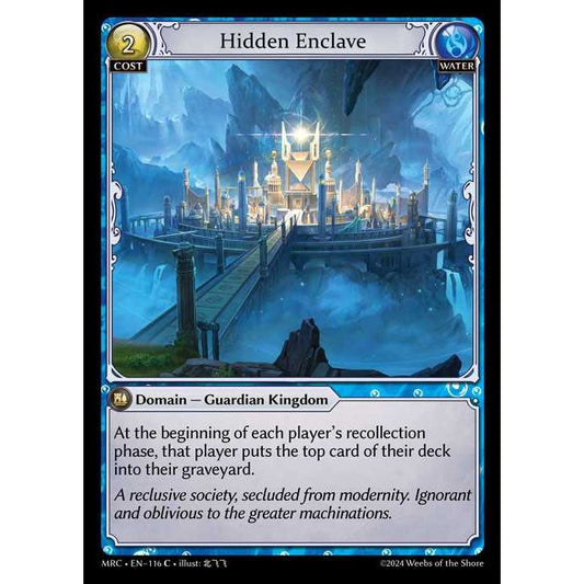 [Alter] [Water] Hidden Enclave [MRC116-C]  Mercurial Heart Alter Edition - Grand Archive TCG