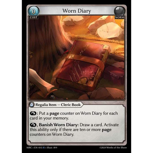 [Alter] [Norm] Worn Diary [MRC015-R]  Mercurial Heart Alter Edition - Grand Archive TCG