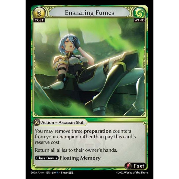[Alter] 【FOIL】[Wind] Ensnaring Fumes [DOA210-R]  Dawn of Ashes Alter Edition - Grand Archive TCG/グランドアーカイブ