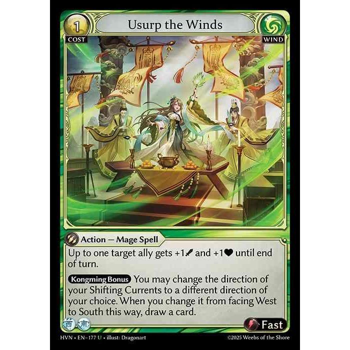 【FOIL】[Wind] Usurp the Winds [HVN-177-U][Grand Archive TCG]