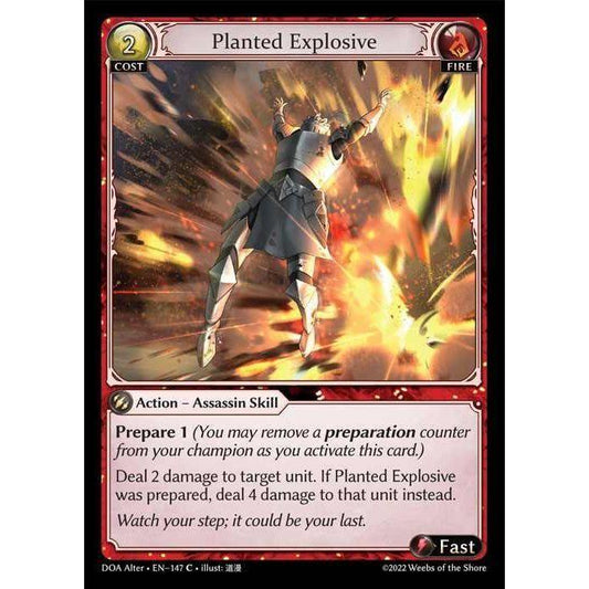 [Alter] 【FOIL】[Fire] Planted Explosive [AL-DOA147-C]  Dawn of Ashes Alter Edition - Grand Archive TCG