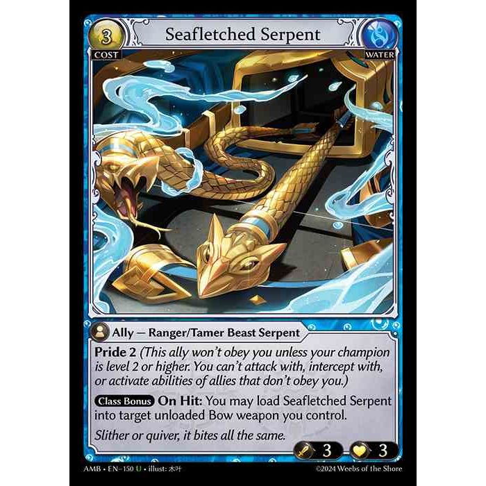 [Water] Seafletched Serpent [AMB150-U]

[Grand Archive TCG]