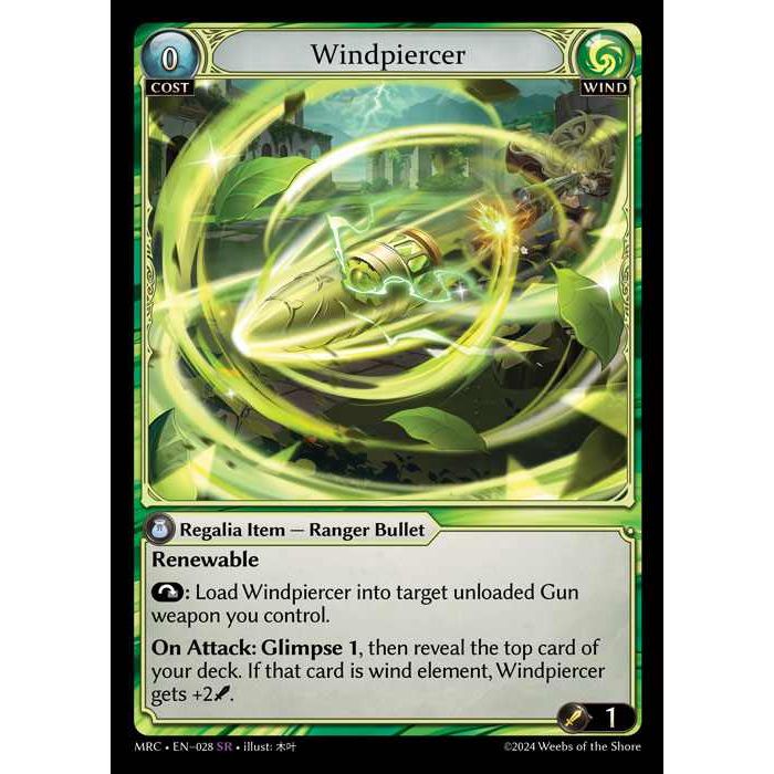 [Alter] [Wind] Windpiercer [MRC028-SR]  Mercurial Heart Alter Edition - Grand Archive TCG