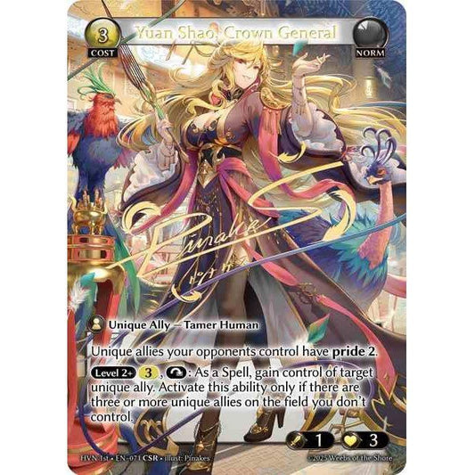 [Norm] Yuan Shao, Crown General [1ST-HVN-071-CSR][Grand Archive TCG]