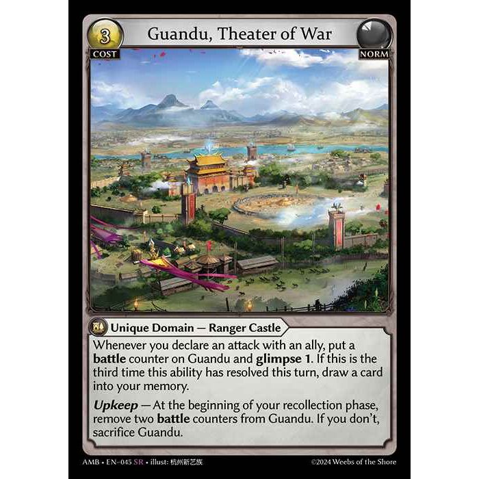 [Norm] Guandu, Theater of War [AMB045-SR]

[Grand Archive TCG]