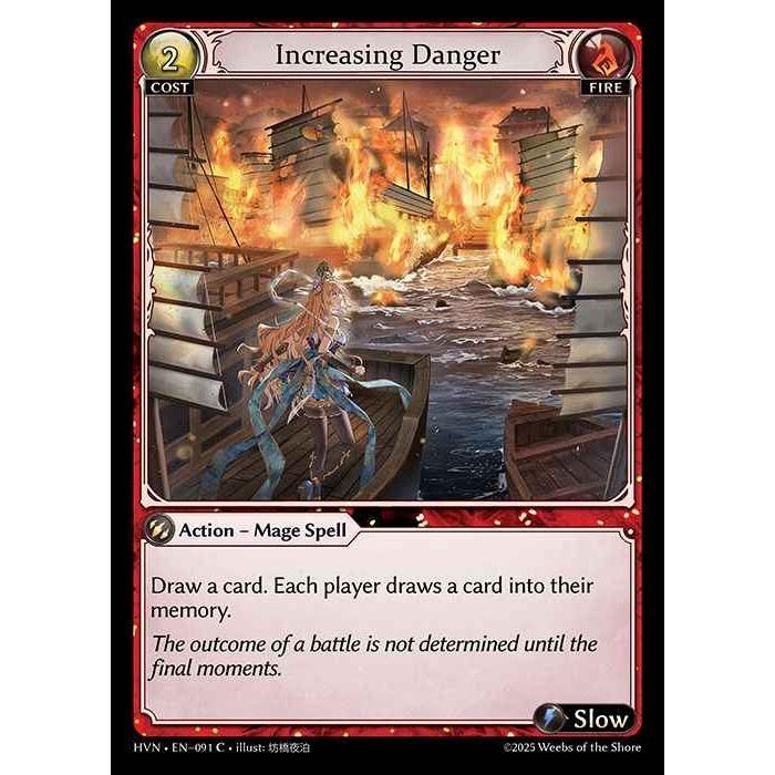 【FOIL】[Fire] Increasing Danger [HVN-091-C][Grand Archive TCG]