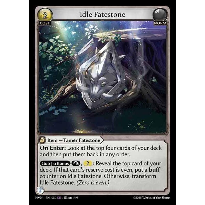 [Norm] Idle Fatestone / Bolstered Boar [HVN-052-SR][Grand Archive TCG]