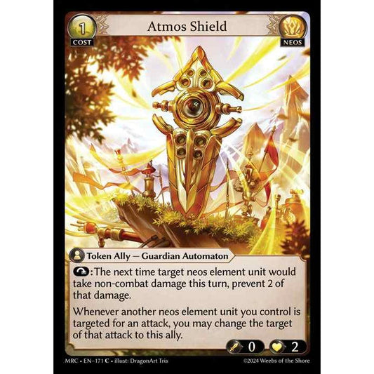 [Alter] [Neos] Atmos Shield [MRC171-C]  Mercurial Heart Alter Edition - Grand Archive TCG