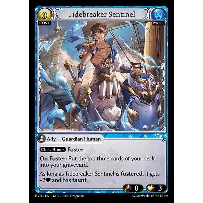 【FOIL】[Water] Tidebreaker Sentinel [HVN-142-R][Grand Archive TCG]