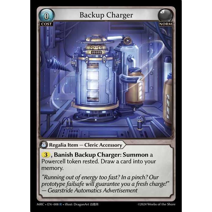 [Alter] 【FOIL】[Norm] Backup Charger [MRC008-R]  Mercurial Heart Alter Edition - Grand Archive TCG