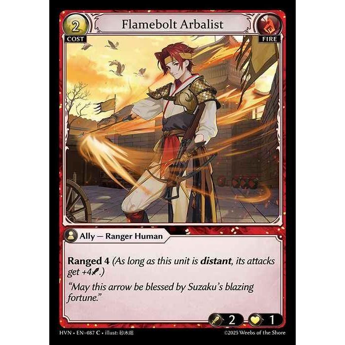 [Fire] Flamebolt Arbalist [HVN-087-C][Grand Archive TCG]