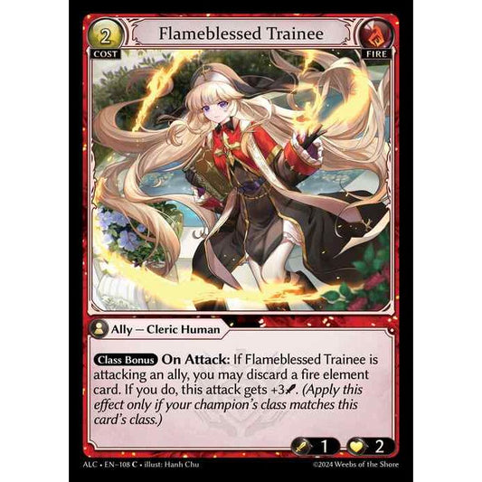 [Alter版] [Fire] Flameblessed Trainee [ALC108-C]

[Grand Archive TCG]