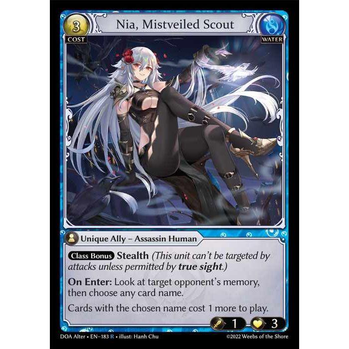 [Alter] [Water] Nia, Mistveiled Scout [DOA183-R]  Dawn of Ashes Alter Edition - Grand Archive TCG