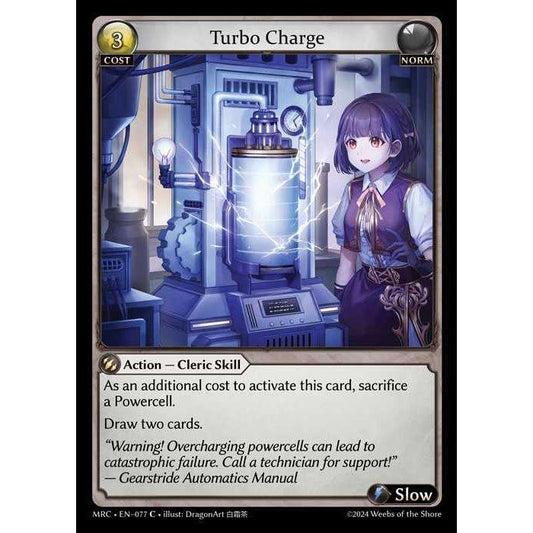 [Alter] [Norm] Turbo Charge [MRC077-C]  Mercurial Heart Alter Edition - Grand Archive TCG