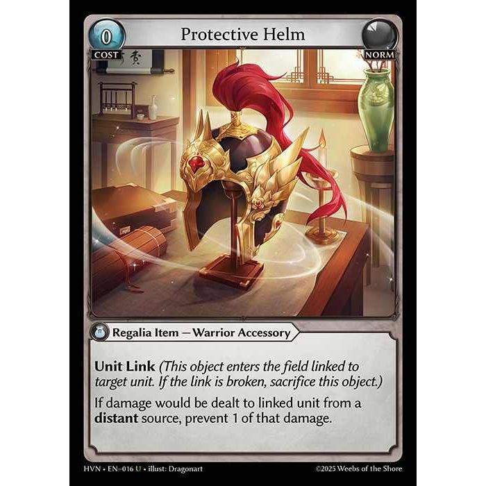 【FOIL】[Norm] Protective Helm [HVN-016-U][Grand Archive TCG]