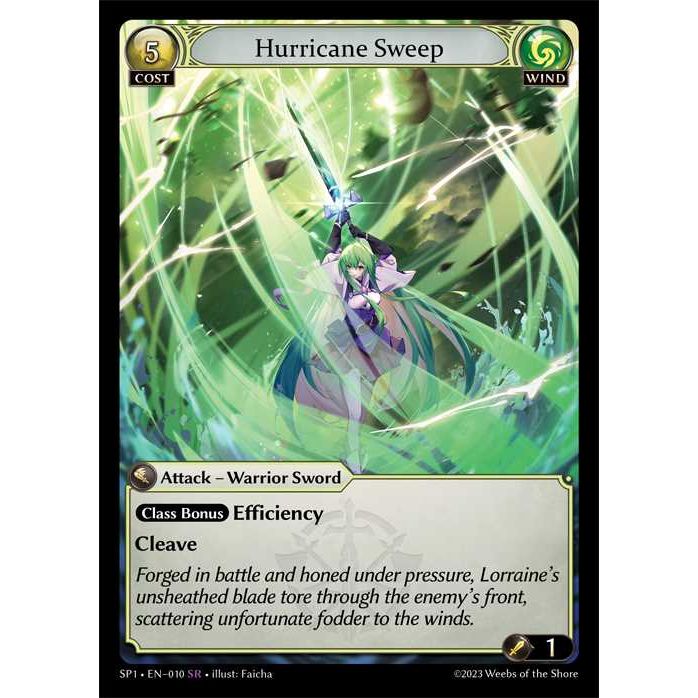 [Wind] Hurricane Sweep [SP1_010-SR]  Supporter Pack 1 - Grand Archive TCG/グランドアーカイブ