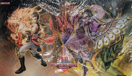 【遊戯王】 プレイマット 天威の拳僧＆天威の龍仙女 (袋あり)  - 遊戯王