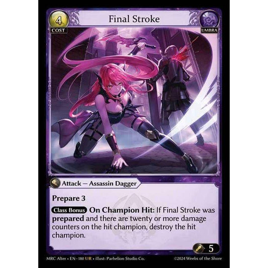 [Alter] [Umbra] Final Stroke [MRC180-UR]  Mercurial Heart Alter Edition - Grand Archive TCG