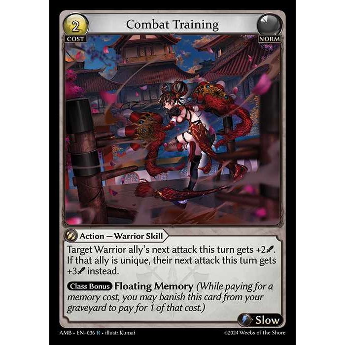 【FOIL】[Norm] Combat Training [AMB036-R]

[Grand Archive TCG]