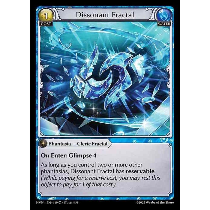 [Water] Dissonant Fractal [HVN-119-C][Grand Archive TCG]