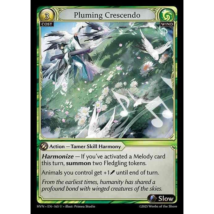 【FOIL】[Wind] Pluming Crescendo [HVN-165-U][Grand Archive TCG]