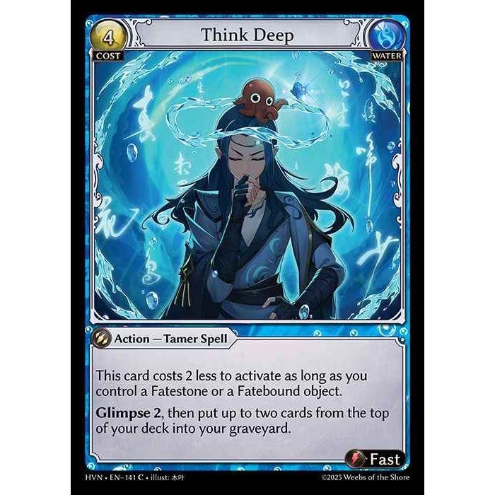 【FOIL】[Water] Think Deep [HVN-141-C][Grand Archive TCG]