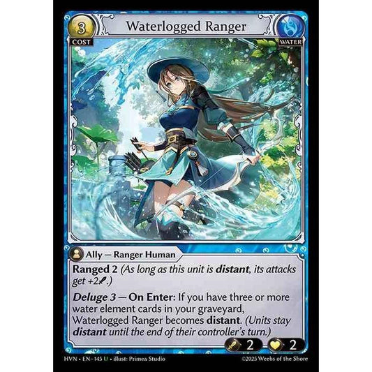 【FOIL】[Water] Waterlogged Ranger [HVN-145-U][Grand Archive TCG]