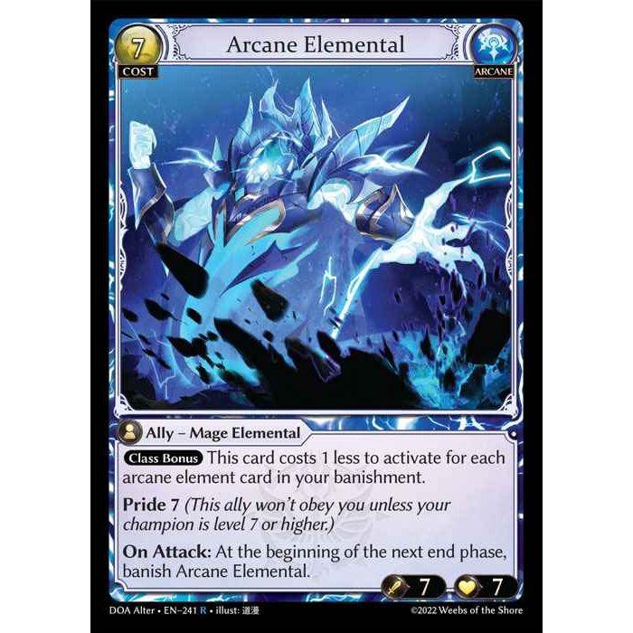 [Alter] [Arcane] Arcane Elemental [DOA241-R]  Dawn of Ashes Alter Edition - Grand Archive TCG