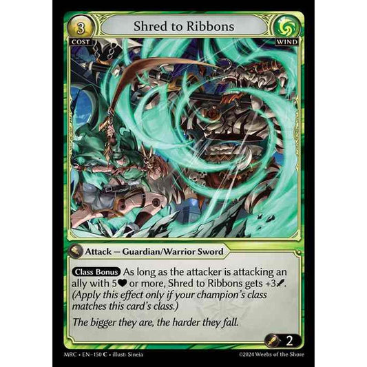 [Alter] [Wind] Shred to Ribbons [MRC150-C]  Mercurial Heart Alter Edition - Grand Archive TCG