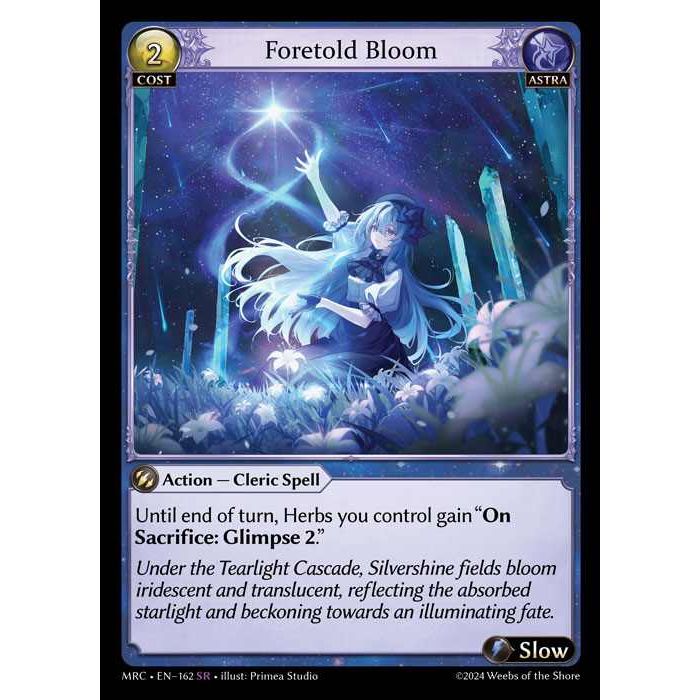 [Alter] [Astra] Foretold Bloom [MRC162-SR]  Mercurial Heart Alter Edition - Grand Archive TCG