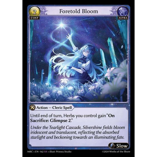 [Astra] Foretold Bloom [MRC162-SR]  Mercurial Heart First Edition - Grand Archive TCG