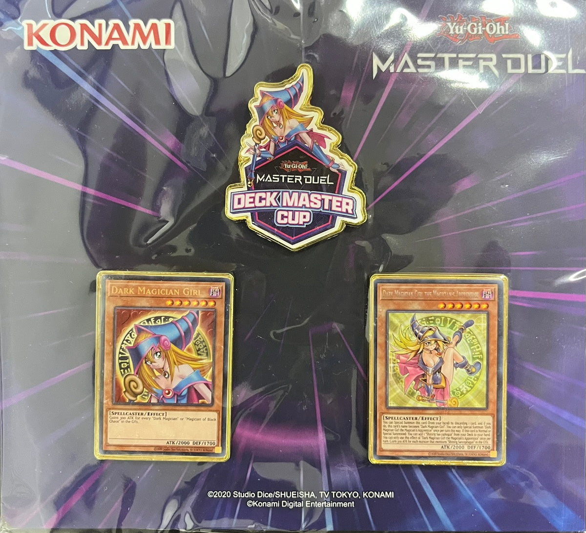 【遊戯王】 上位賞 ピンバッジ ブラック・マジシャン・ガール＆魔術師の弟子－ブラック・マジシャン・ガール (DECK MASTER CUP) 《未開封》[遊戯王]