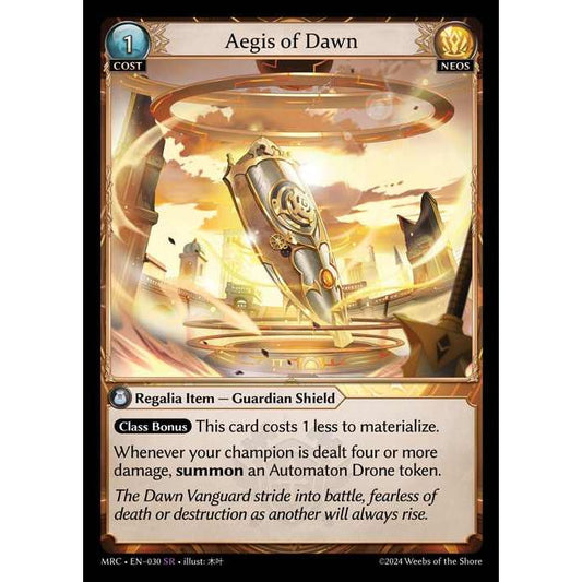 [Alter] [Neos] Aegis of Dawn [MRC030-SR]  Mercurial Heart Alter Edition - Grand Archive TCG