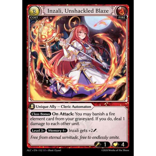 [Alter] 【FOIL】[Fire] Inzali, Unshackled Blaze [ALC112-SR]  [Alter] Alchemical Revolution - Grand Archive TCG/グランドアーカイブ