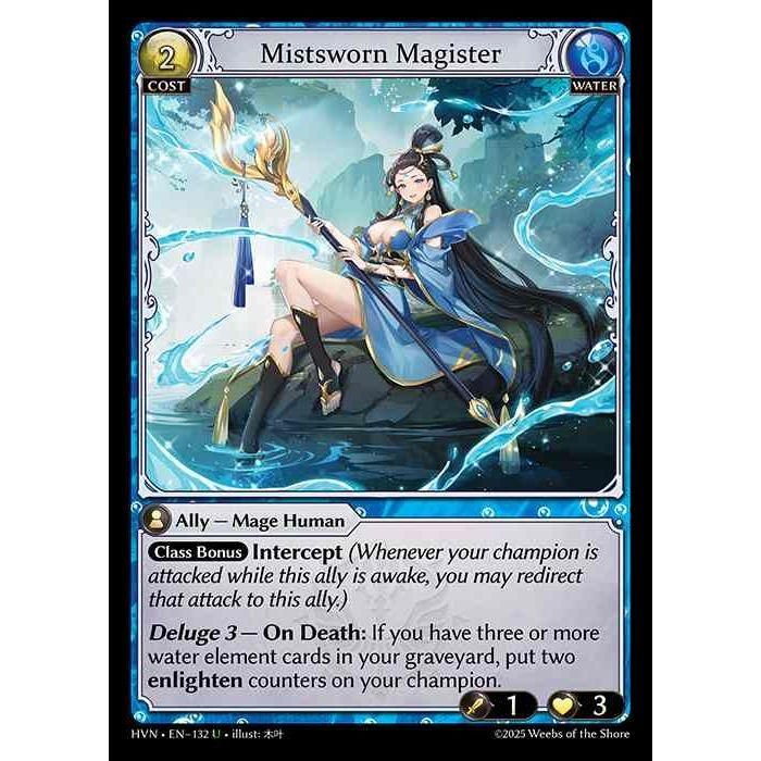 【FOIL】[Water] Mistsworn Magister [HVN-132-U][Grand Archive TCG]
