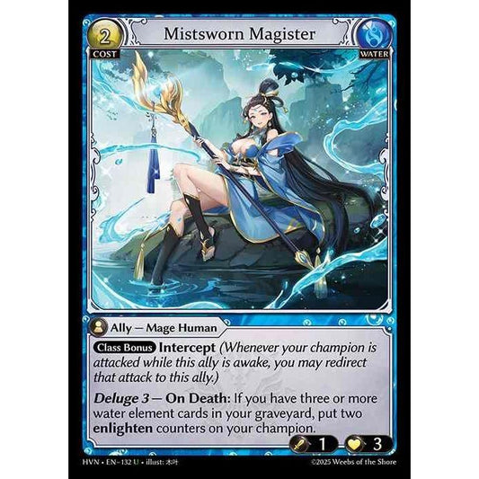 【FOIL】[Water] Mistsworn Magister [HVN-132-U][Grand Archive TCG]