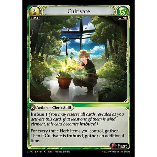 [Alter] [Wind] Cultivate [MRC141-C]  Mercurial Heart Alter Edition - Grand Archive TCG