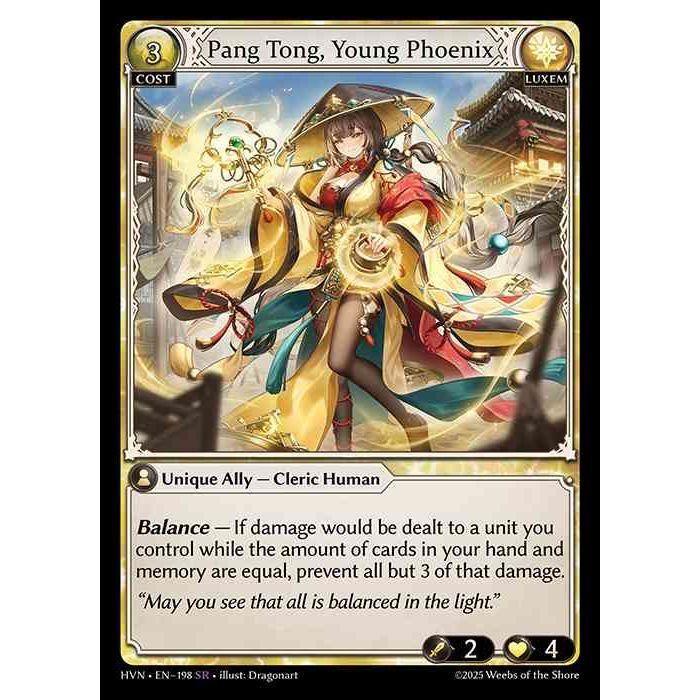 【FOIL】[Luxem] Pang Tong, Young Phoenix [HVN-198-SR][Grand Archive TCG]