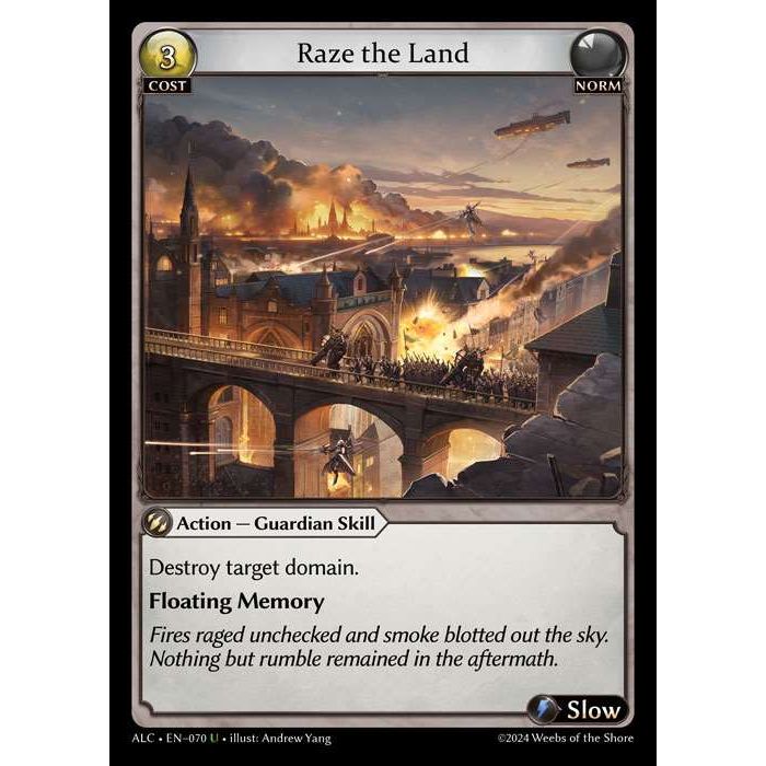 [Alter版] [Norm] Raze the Land [ALC070-U]

[Grand Archive TCG]