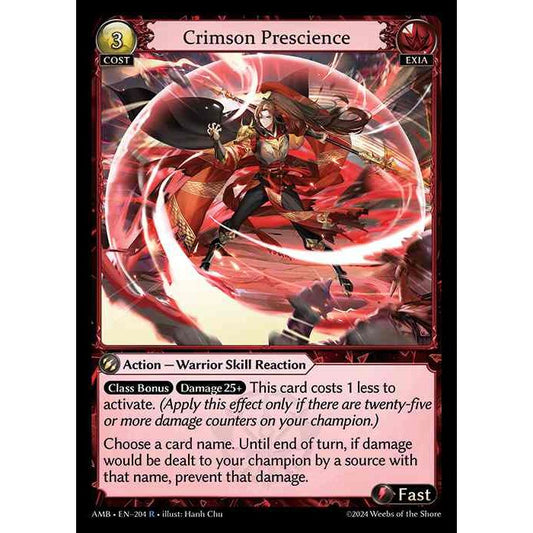 [Exia] Crimson Prescience [AMB204-R]

[Grand Archive TCG]