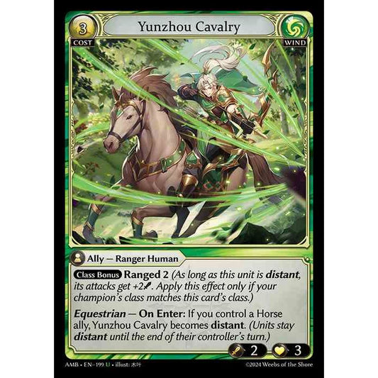 [Wind] Yunzhou Cavalry [AMB199-U]

[Grand Archive TCG]