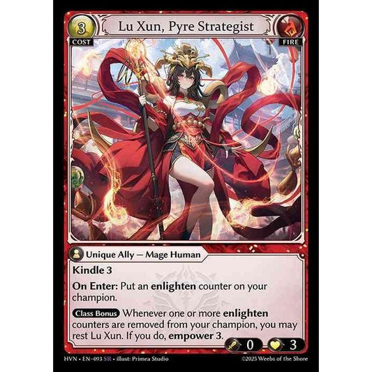 [Fire] Lu Xun, Pyre Strategist [HVN-093-SR][Grand Archive TCG]