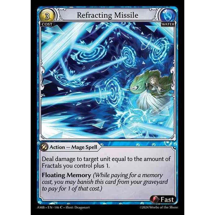 【FOIL】[Water] Refracting Missile [AMB146-C][Grand Archive TCG]